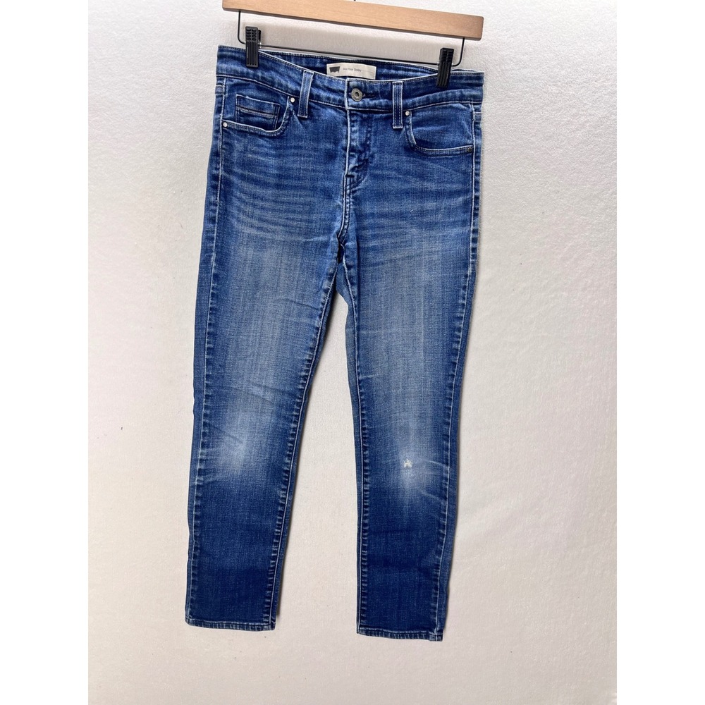 Levi's Mid Rise Skinny Jeans Women 4 S/C Blue Stretch Denim Casual Cute 3217